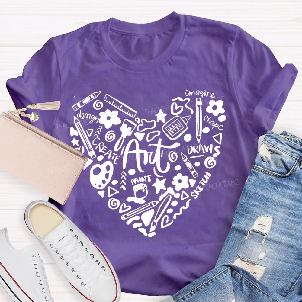 Art Image Shape Draw Sketch Paint T-shirt