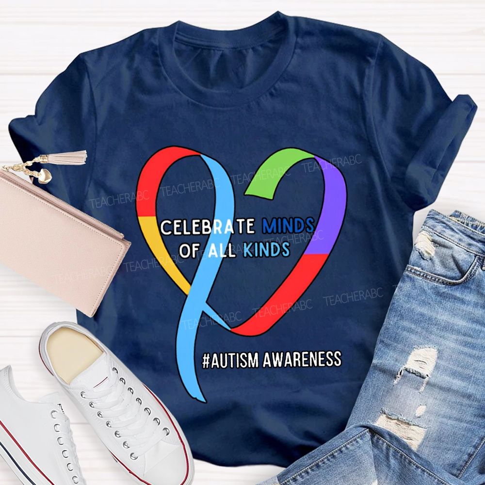 Celebrate Minds Of All Kinds Autism Awareness T-shirt