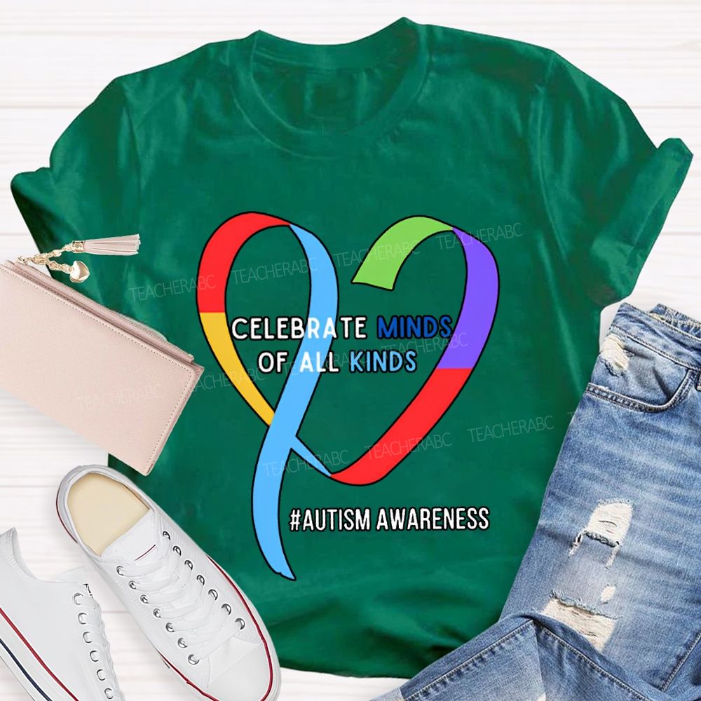 Celebrate Minds Of All Kinds Autism Awareness T-shirt