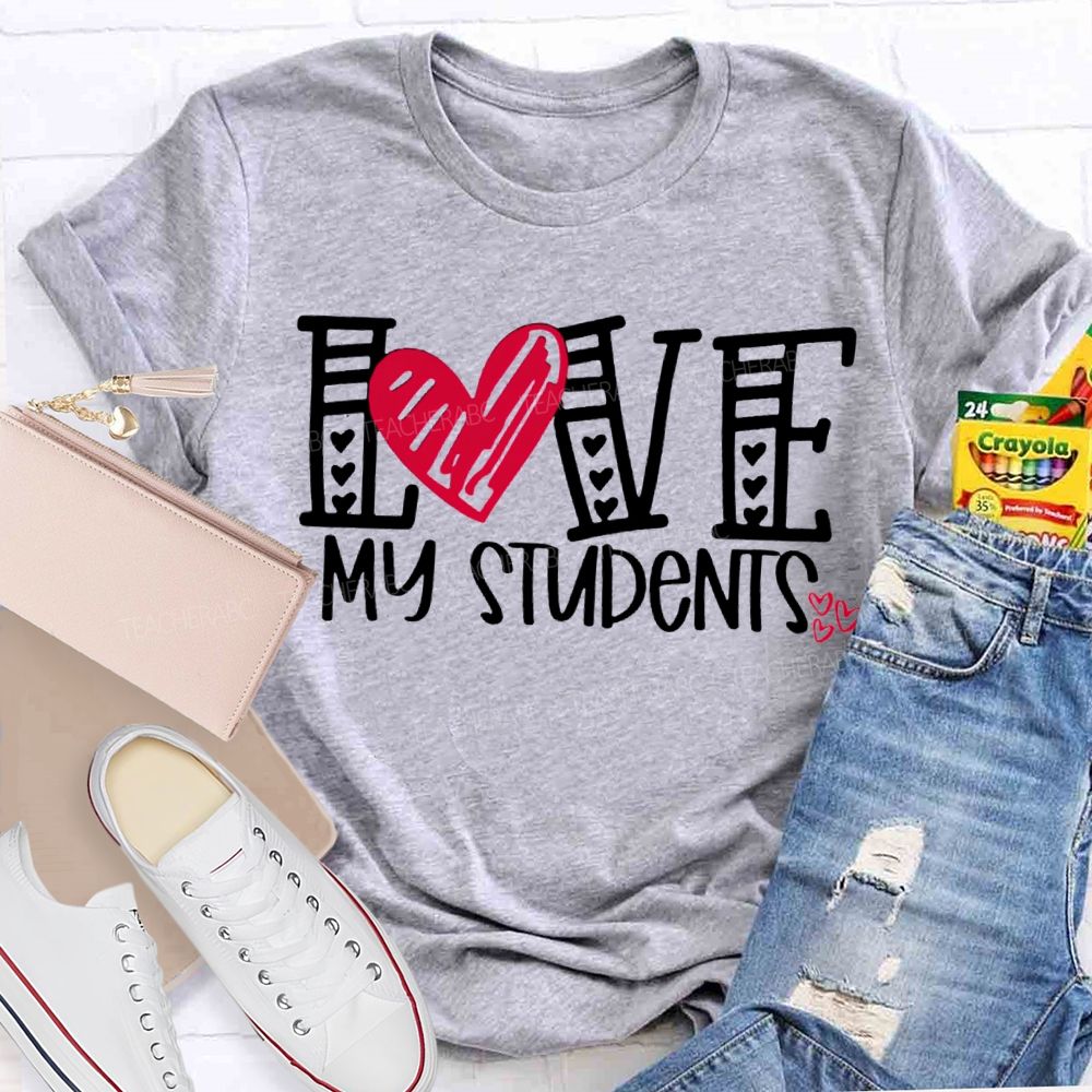 I Love My Students Hearts Pints T-shirt