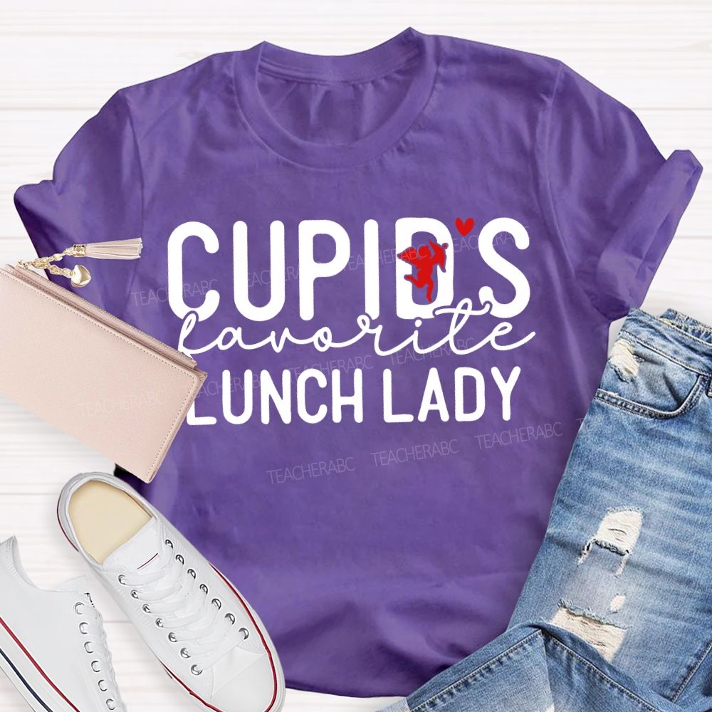 Cupid'S Favorite Lunch Lady Valentine'S Day T-shirt