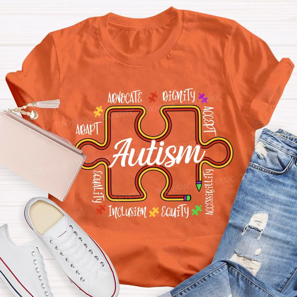 Autism Adapt Advocate Inclusion Equity Accessibility T-shirt