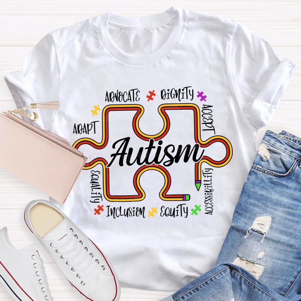 Autism Adapt Advocate Inclusion Equity Accessibility T-shirt