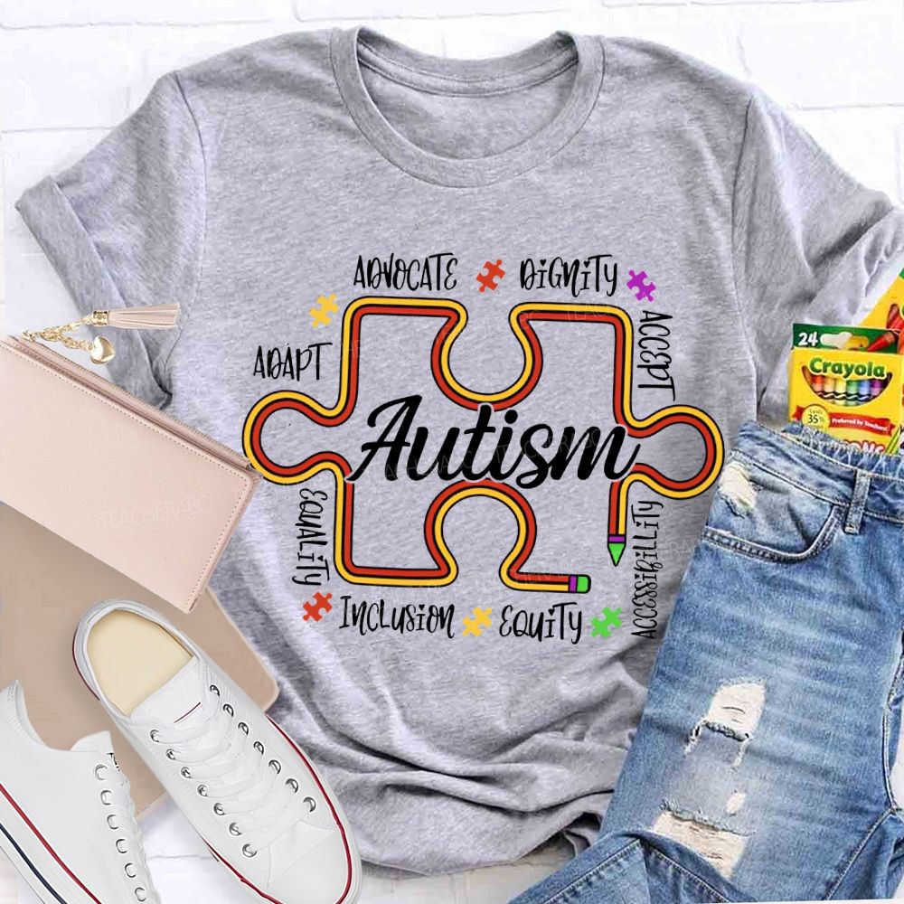 Autism Adapt Advocate Inclusion Equity Accessibility T-shirt