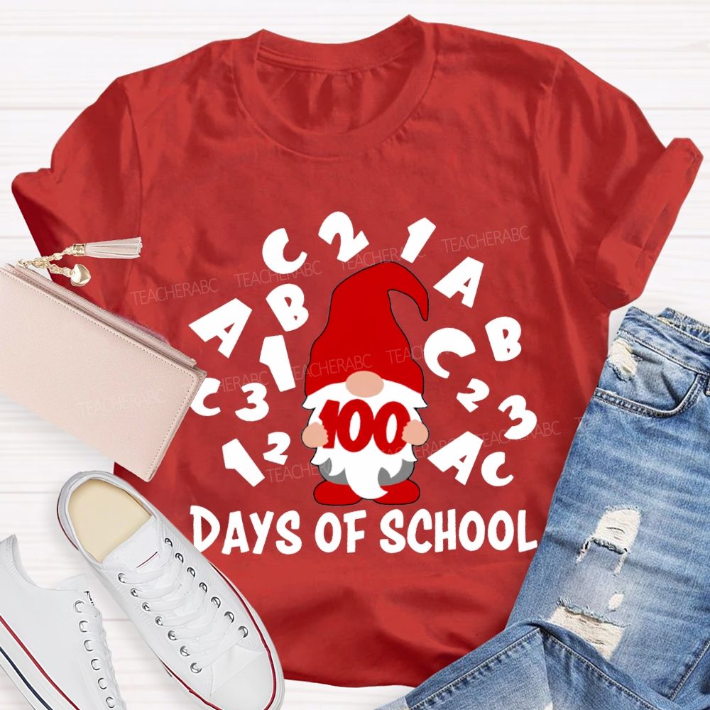 100 Days Of School Dwarfs And The English Alphabet T-shirt