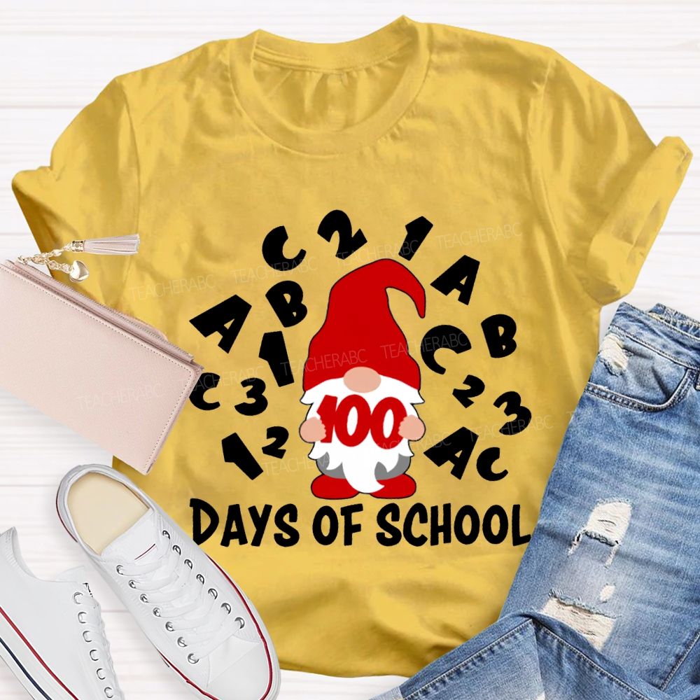 100 Days Of School Dwarfs And The English Alphabet T-shirt