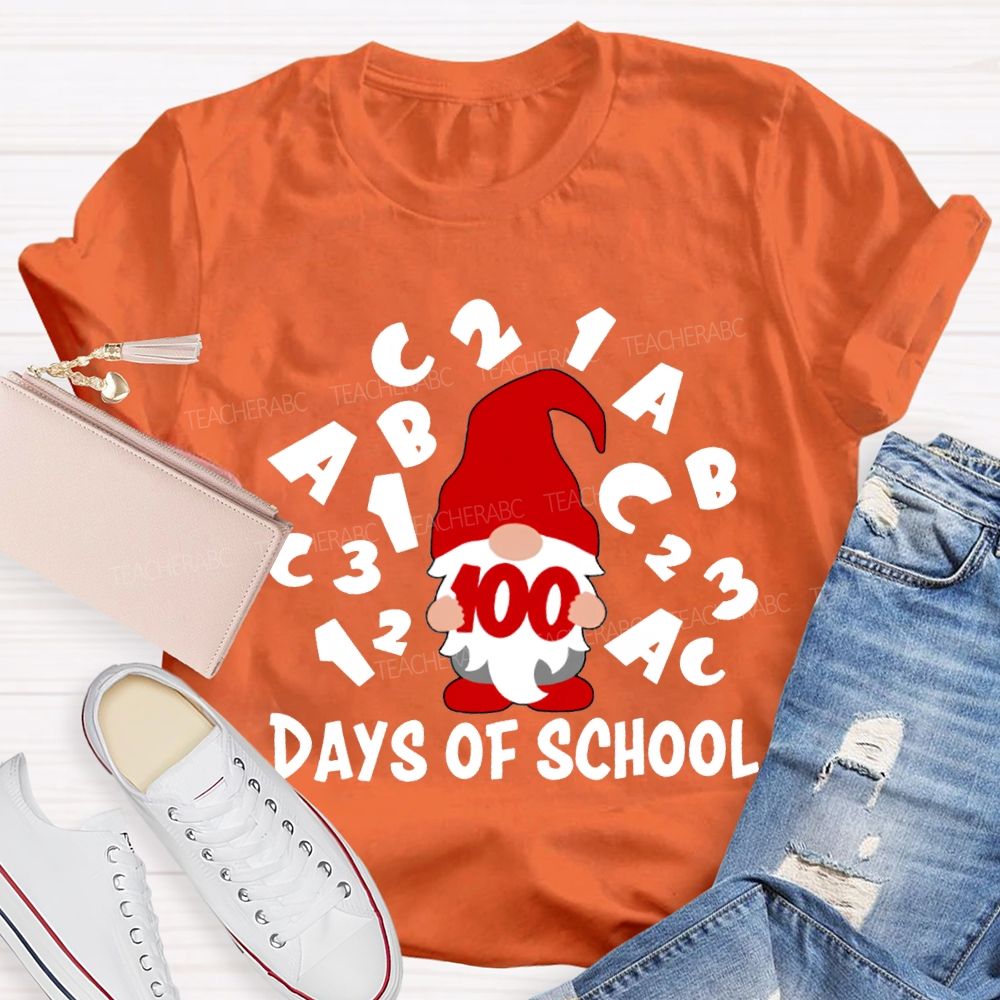 100 Days Of School Dwarfs And The English Alphabet T-shirt