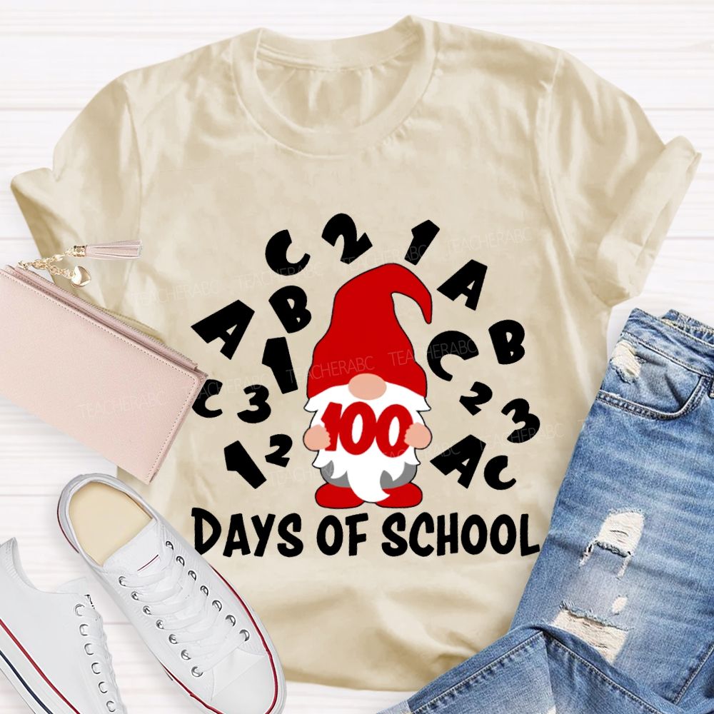 100 Days Of School Dwarfs And The English Alphabet T-shirt