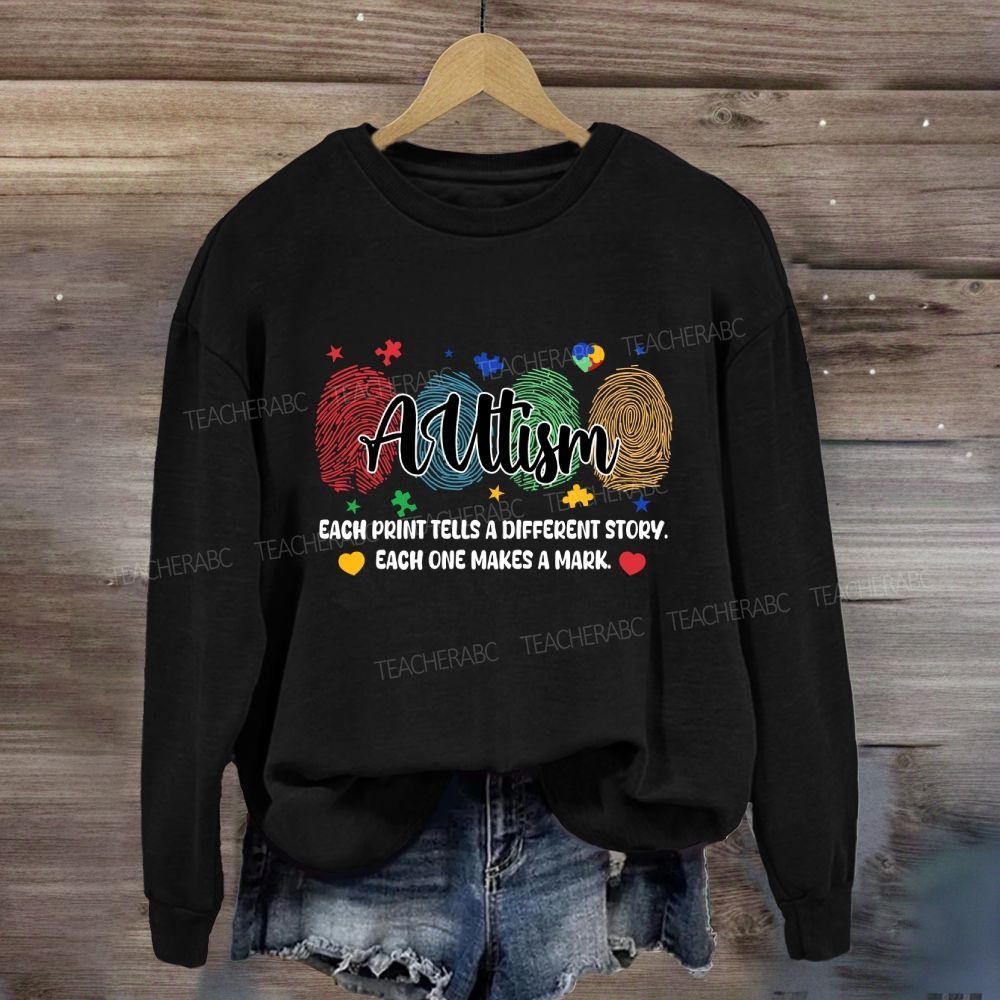 Each Print Tells A Different Story Each One Makes A Mark Puzzle Sweatshirt