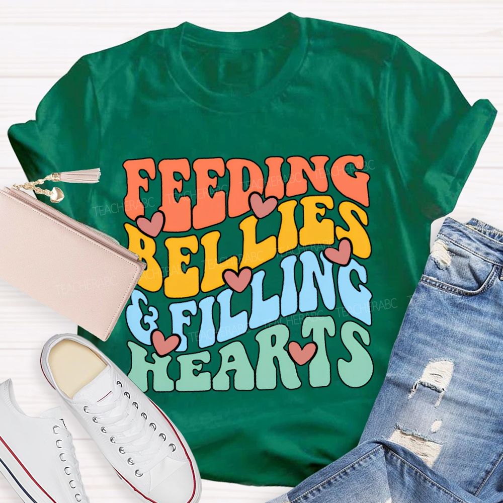 Feeding Bellies Efiling Hearts Special Education T-shirt