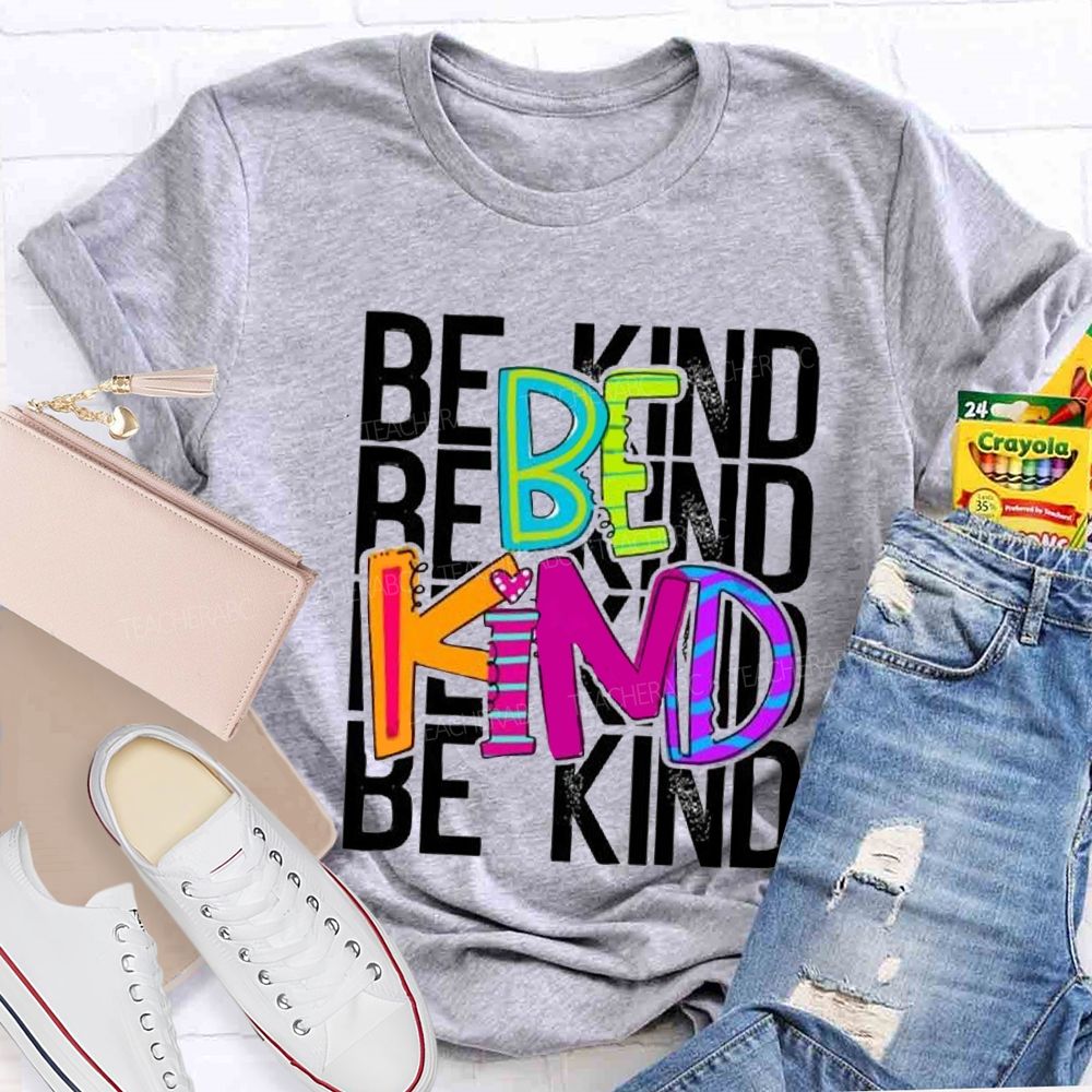 Be Kind Colored Fonts Special Education T-shirt