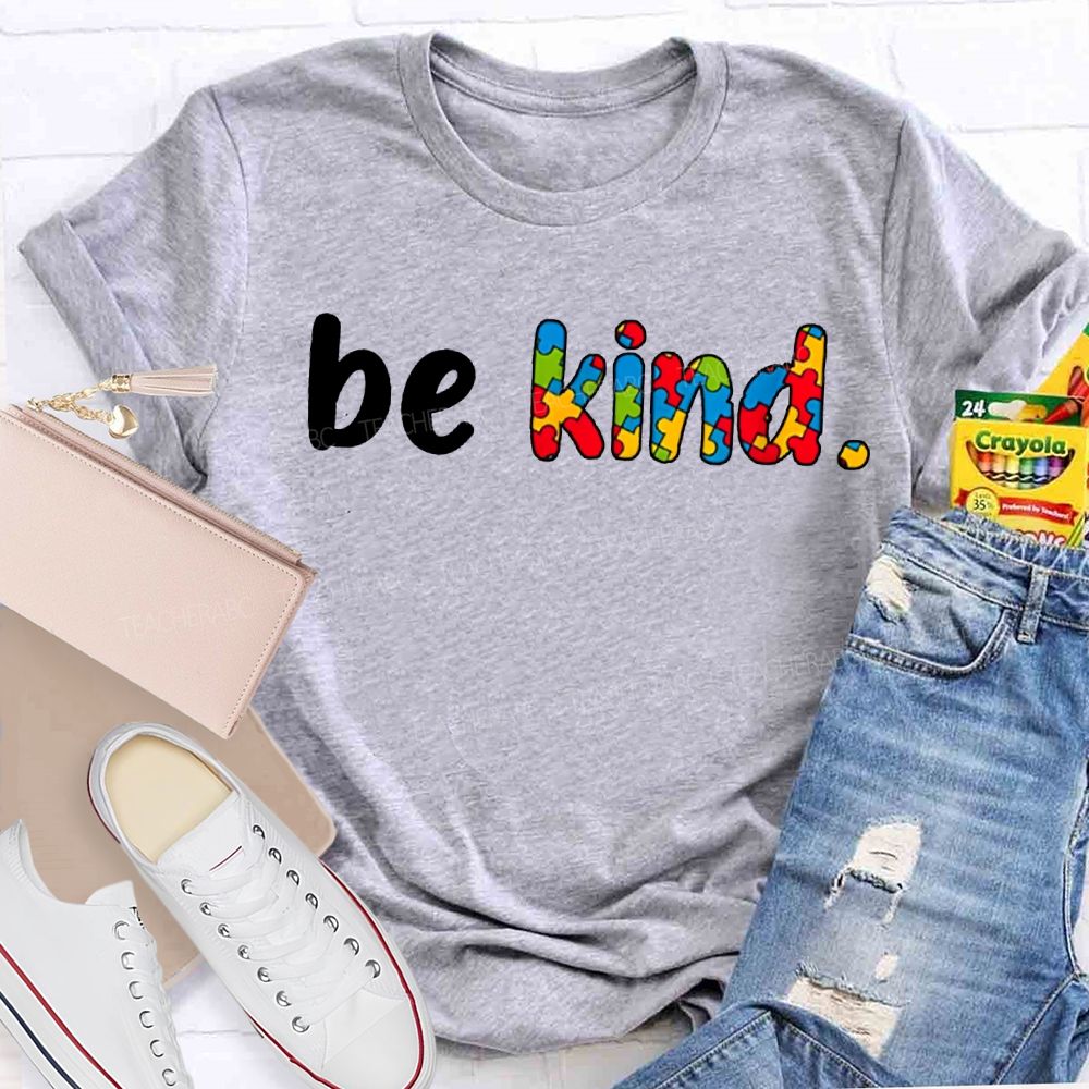 Be Kind Colored Font Special Education T-shirt