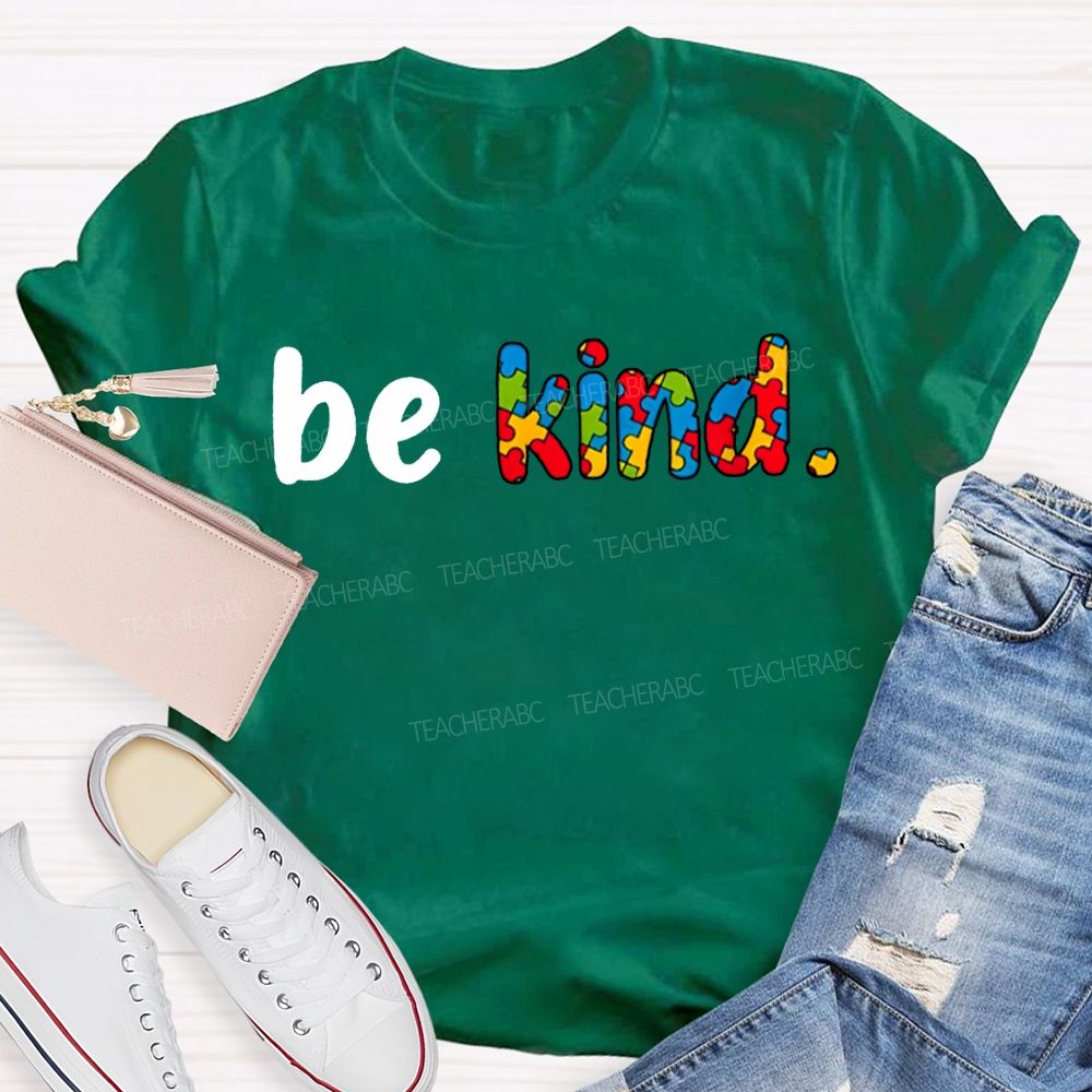 Be Kind Colored Font Special Education T-shirt