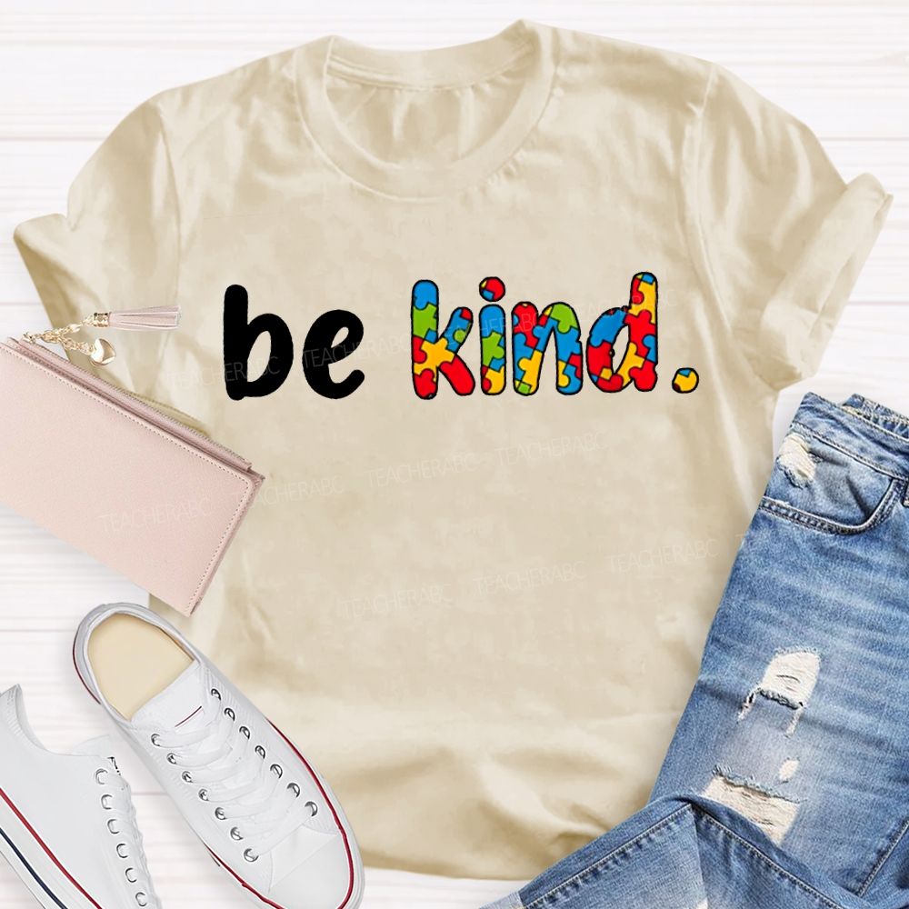 Be Kind Colored Font Special Education T-shirt