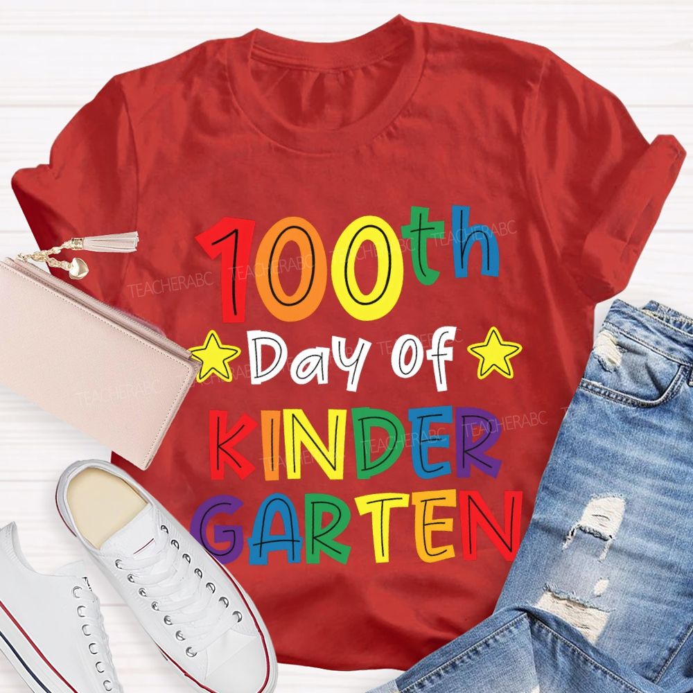 Personalized Grade 100th Day Of Kindergarten T-shirt