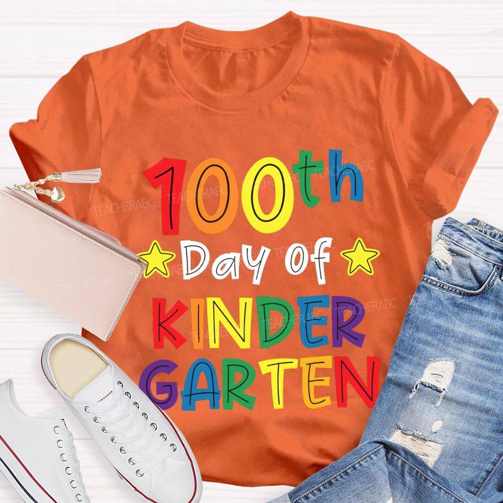 Personalized Grade 100th Day Of Kindergarten T-shirt