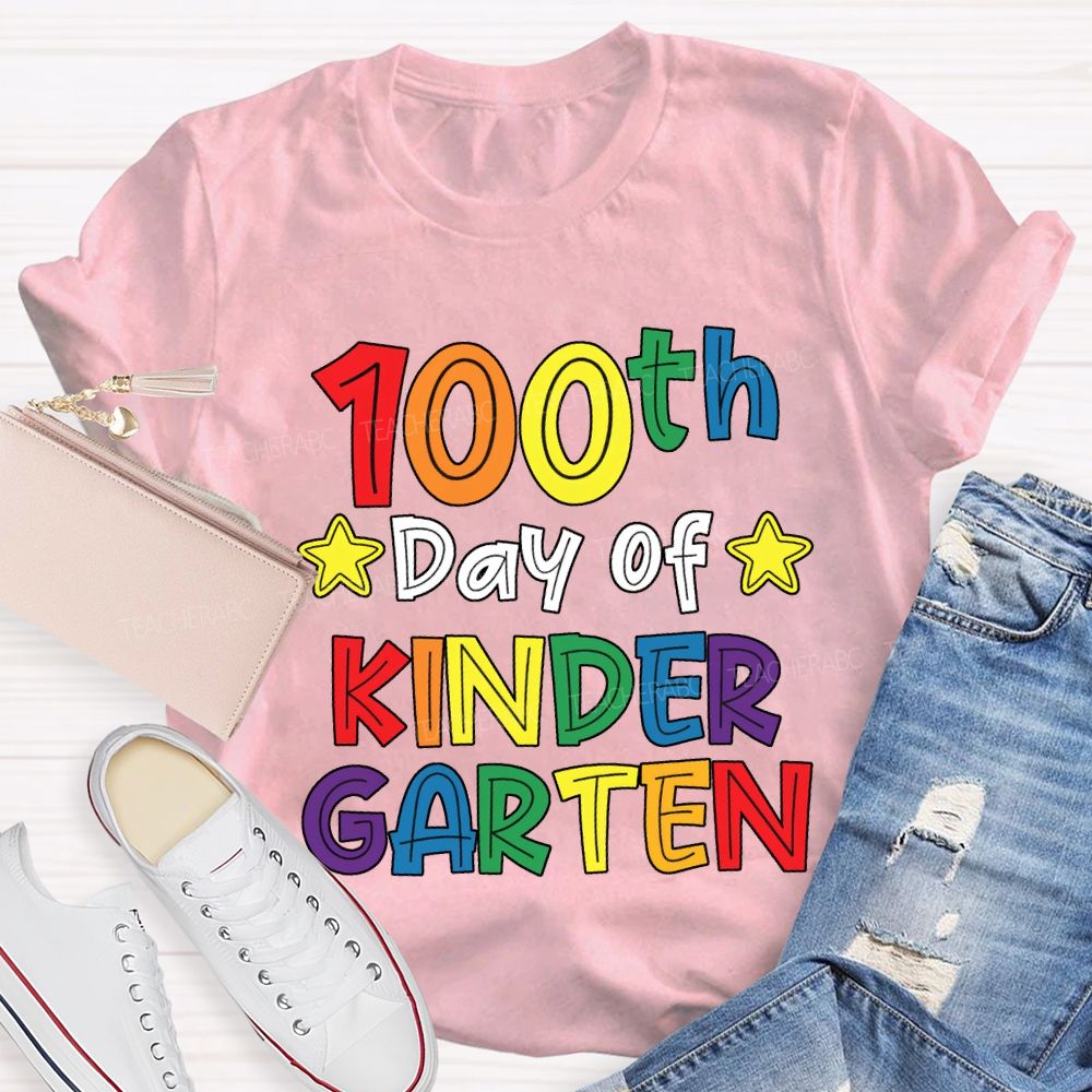 Personalized Grade 100th Day Of Kindergarten T-shirt