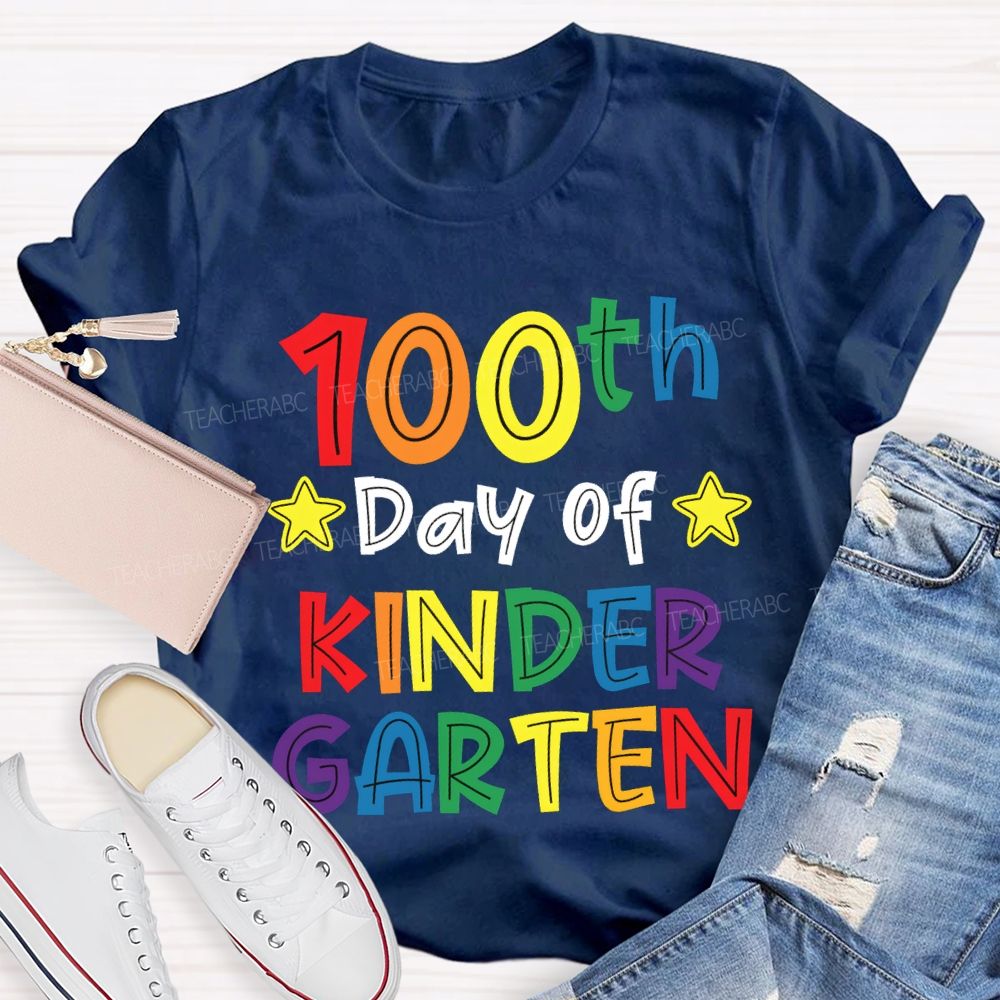 Personalized Grade 100th Day Of Kindergarten T-shirt
