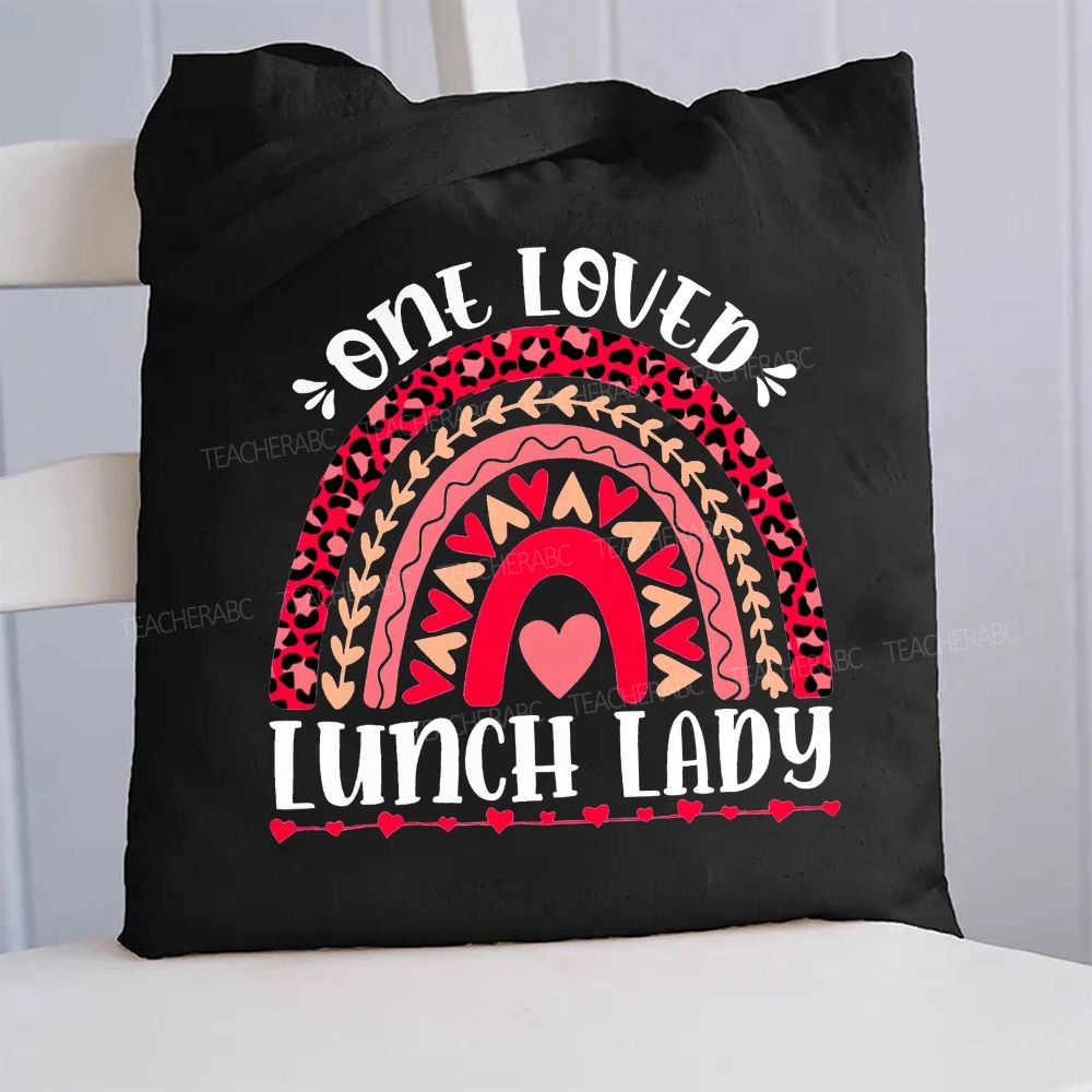 One Loved Lunch Lady Canvas Tote Bag
