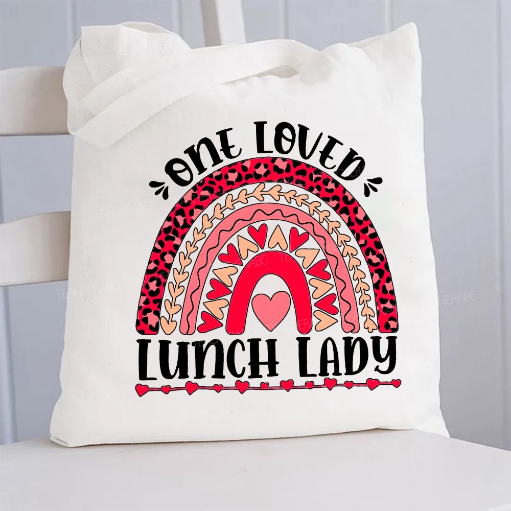 One Loved Lunch Lady Canvas Tote Bag