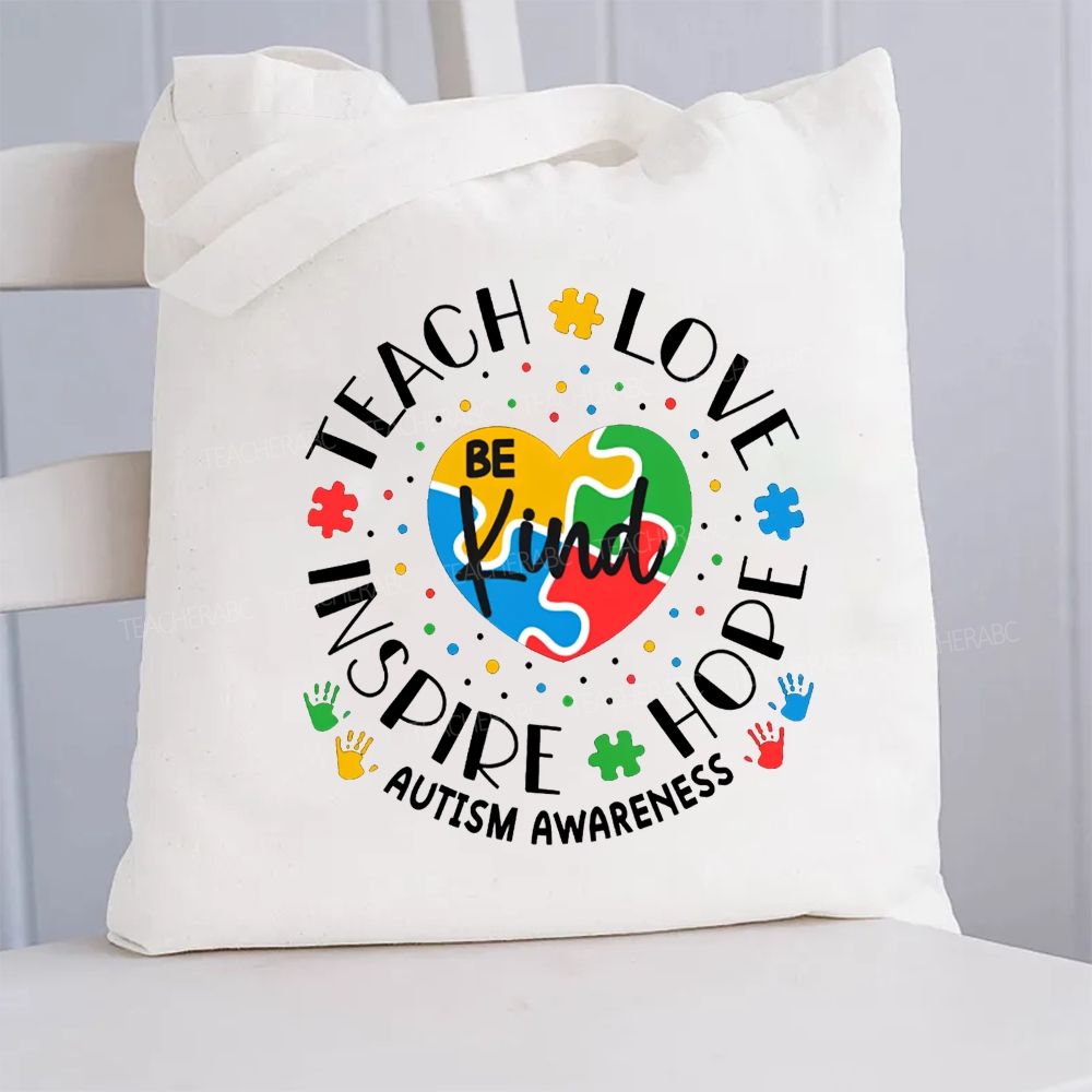 Teach Love Hope Canvas Tote Bag