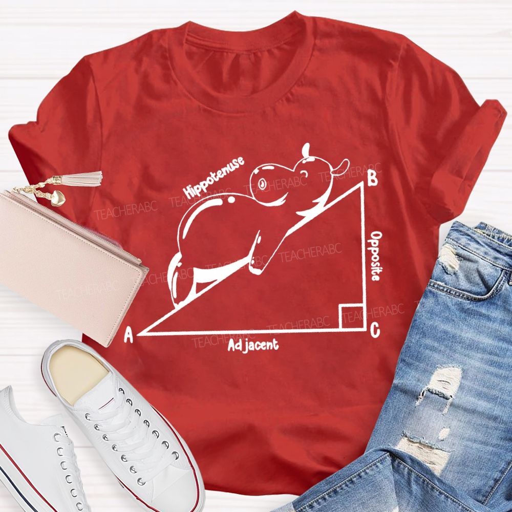 Opposite Adjacent Hypotenuse Math Teacher T-shirt