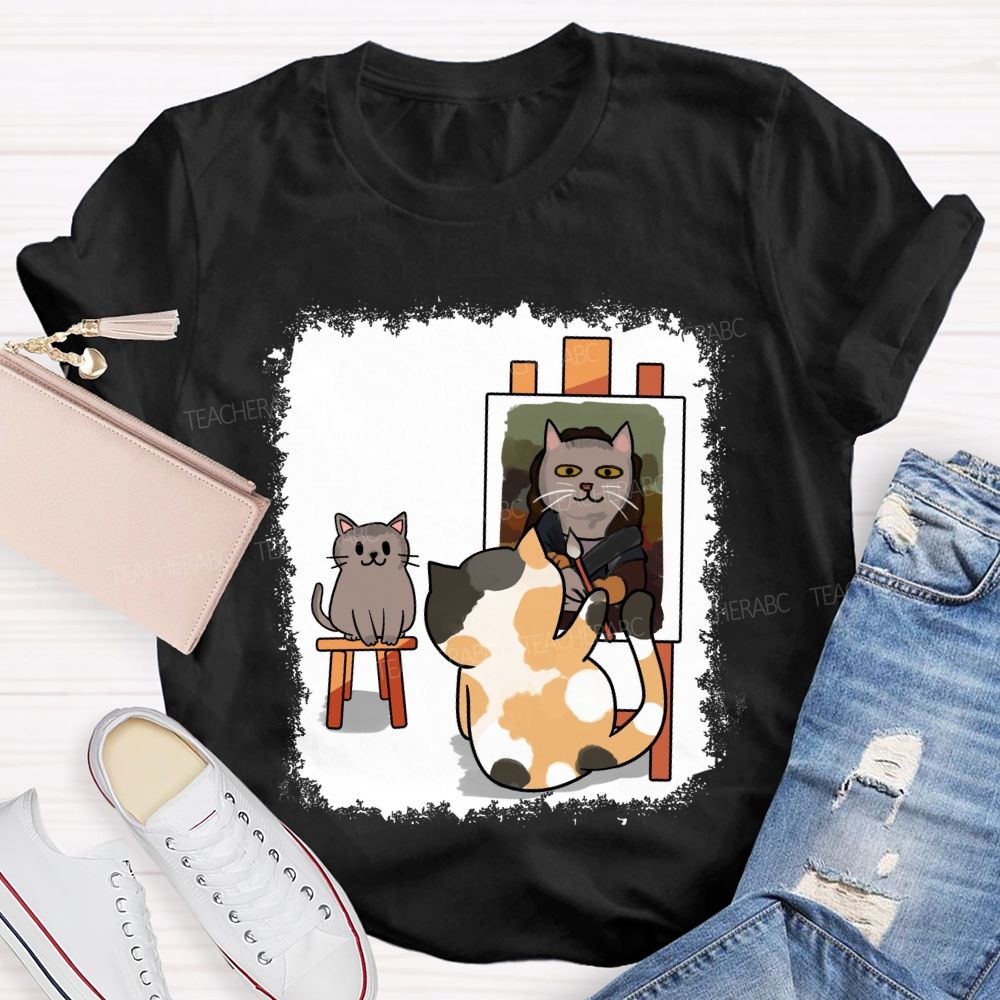 Cats And Portraits Of Cats Art Teacher T-shirt