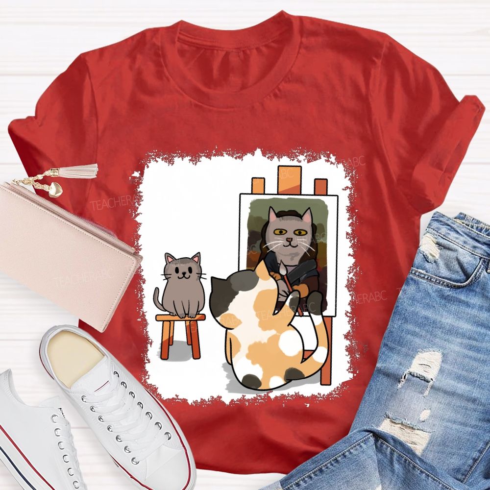Cats And Portraits Of Cats Art Teacher T-shirt