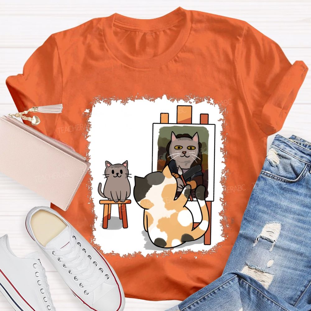 Cats And Portraits Of Cats Art Teacher T-shirt
