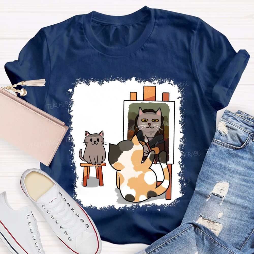 Cats And Portraits Of Cats Art Teacher T-shirt