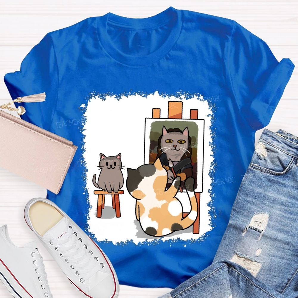 Cats And Portraits Of Cats Art Teacher T-shirt