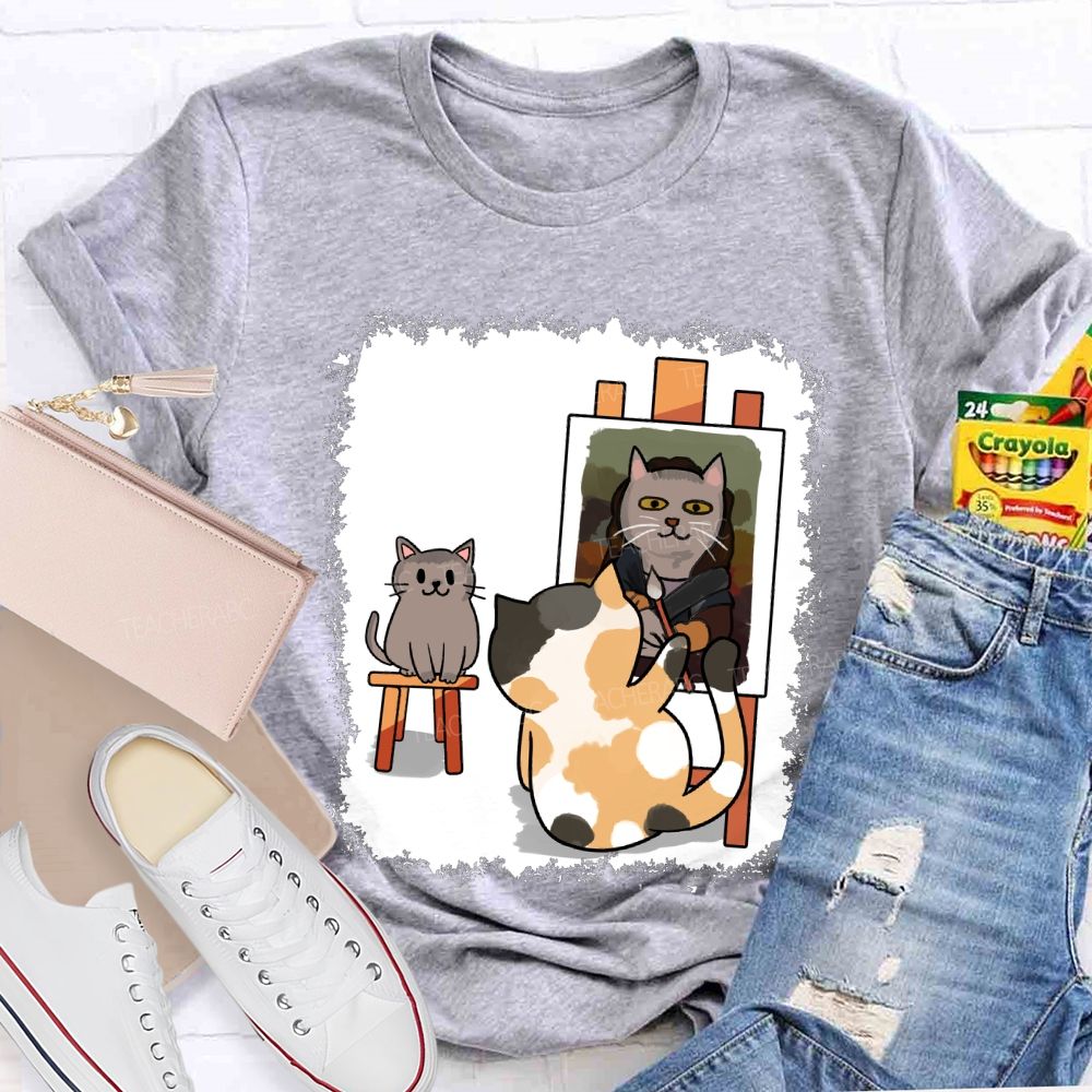 Cats And Portraits Of Cats Art Teacher T-shirt