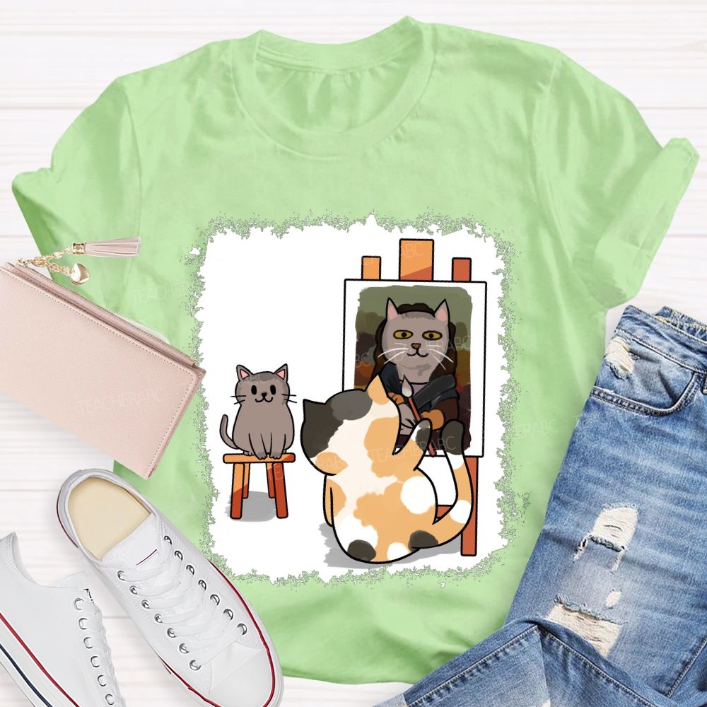 Cats And Portraits Of Cats Art Teacher T-shirt