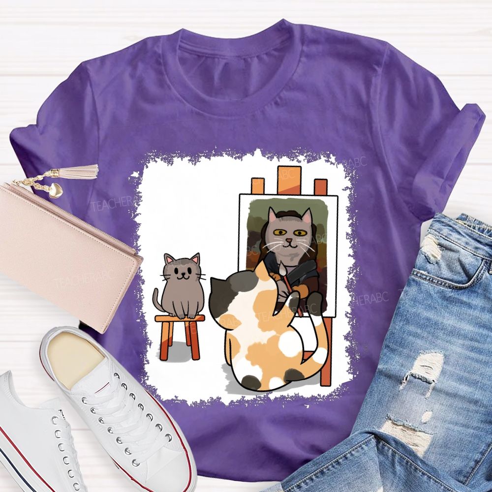 Cats And Portraits Of Cats Art Teacher T-shirt