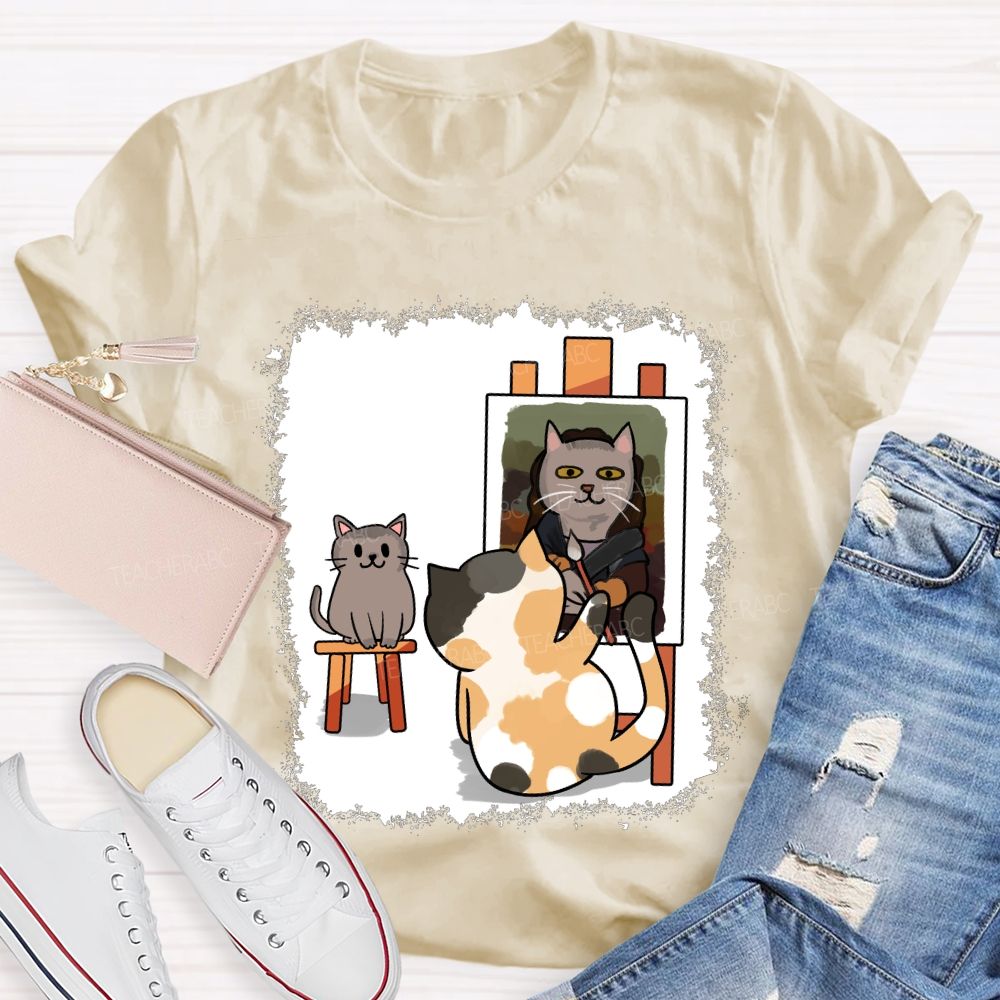 Cats And Portraits Of Cats Art Teacher T-shirt