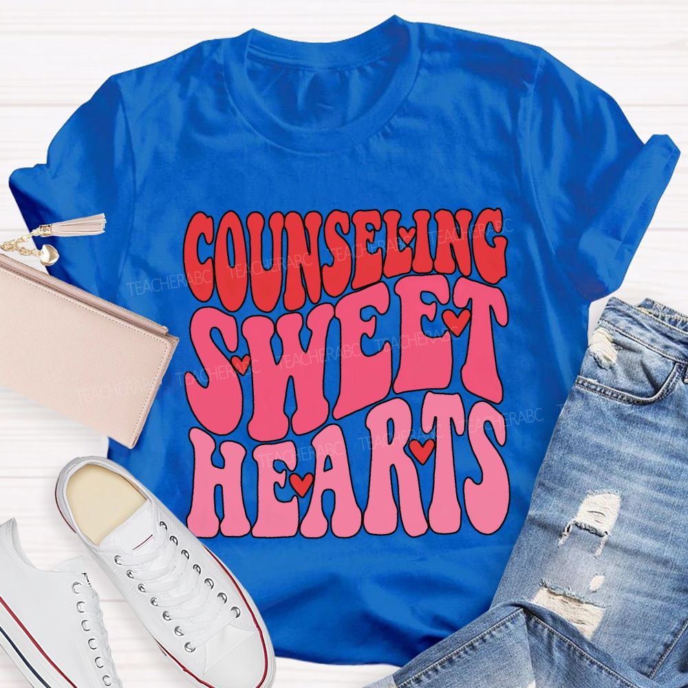 Counseling Sweet Hearts Hearts And Pink Font T-shirt