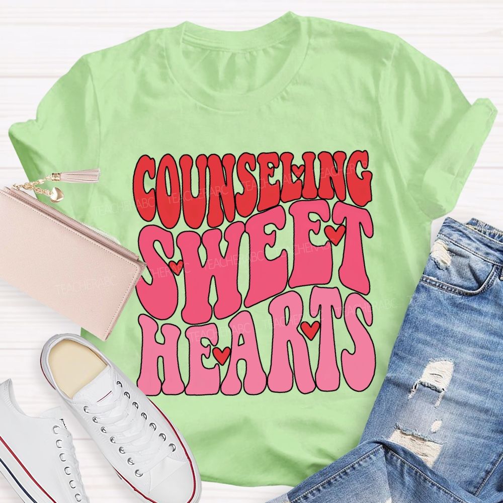Counseling Sweet Hearts Hearts And Pink Font T-shirt
