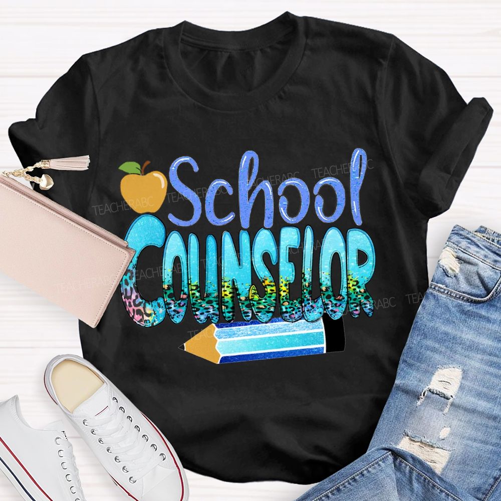 School Counselor Apples And Pencils T-shirt