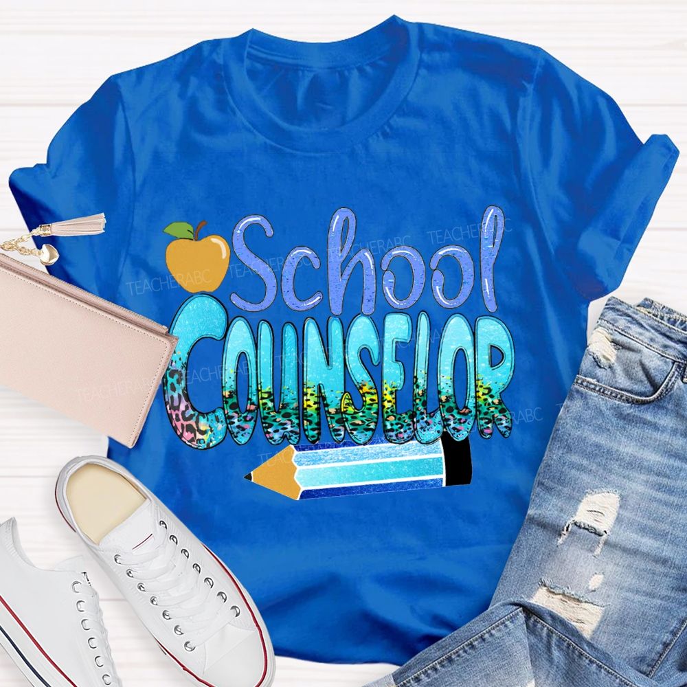 School Counselor Apples And Pencils T-shirt