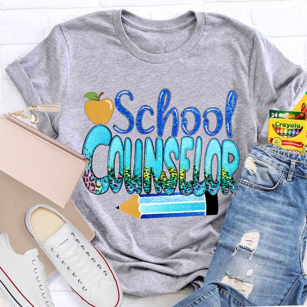 School Counselor Apples And Pencils T-shirt