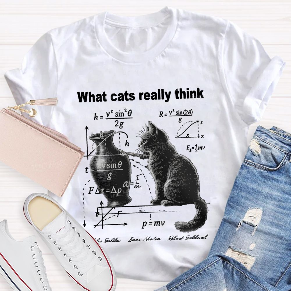 Funny Science What Cats Really Think T-shirt