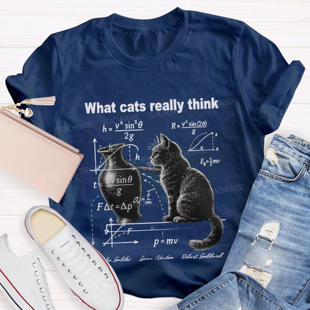 Funny Science What Cats Really Think T-shirt