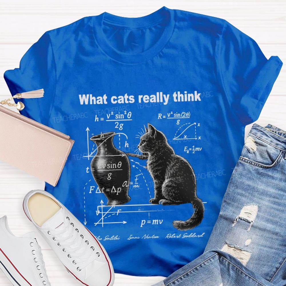 Funny Science What Cats Really Think T-shirt