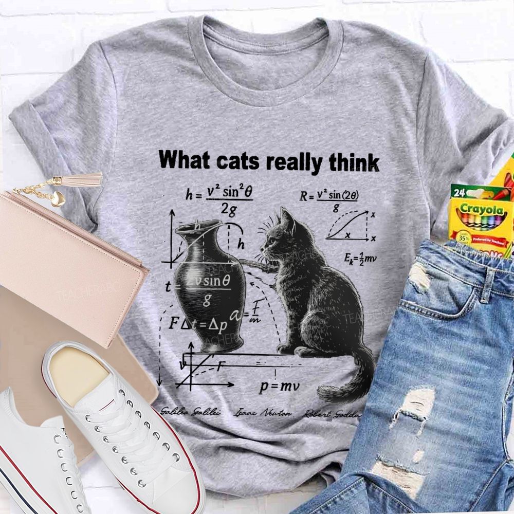 Funny Science What Cats Really Think T-shirt