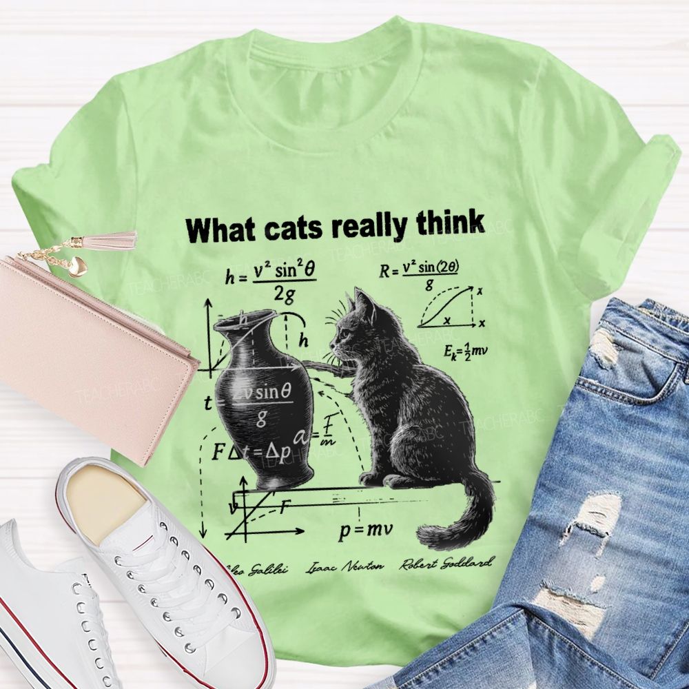 Funny Science What Cats Really Think T-shirt