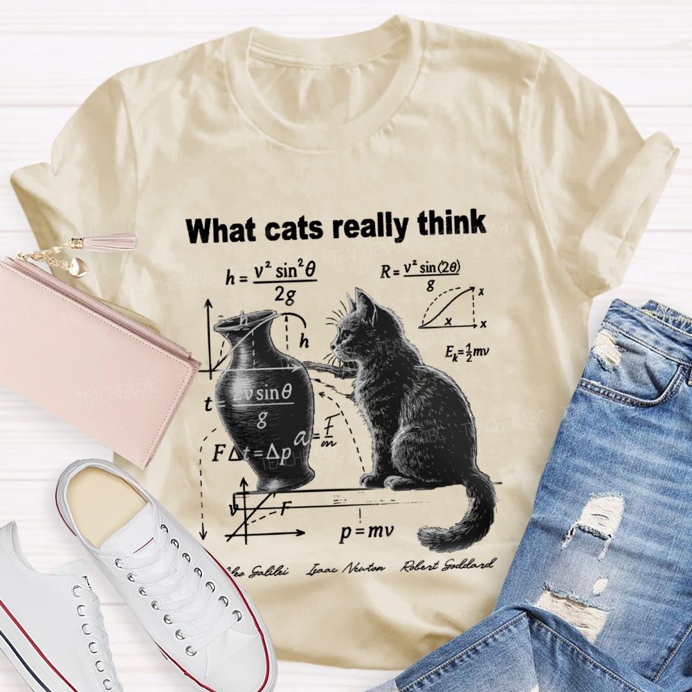 Funny Science What Cats Really Think T-shirt