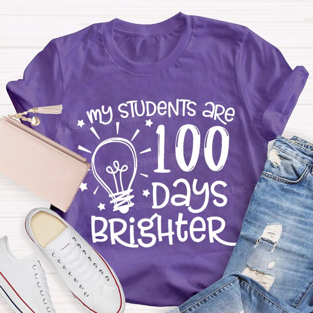 My Students Are 100 Days Brighter Star T-shirt