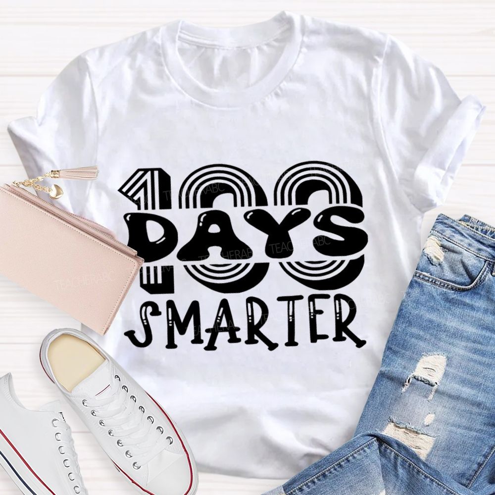 100 Days Smarter Circular Letters T-Shirt