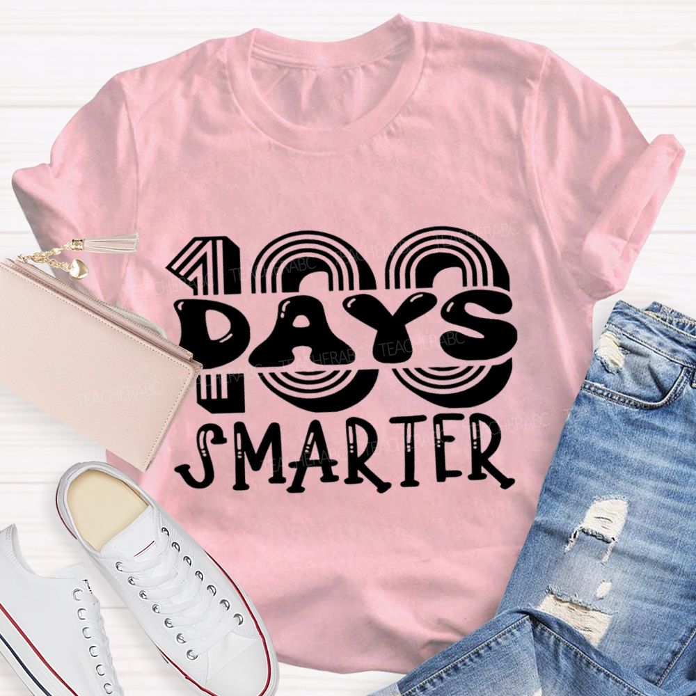 100 Days Smarter Circular Letters T-Shirt