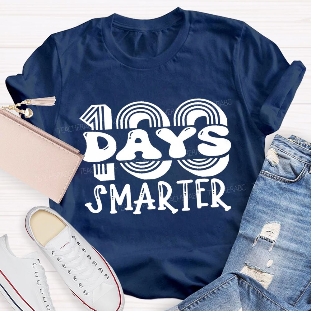 100 Days Smarter Circular Letters T-Shirt